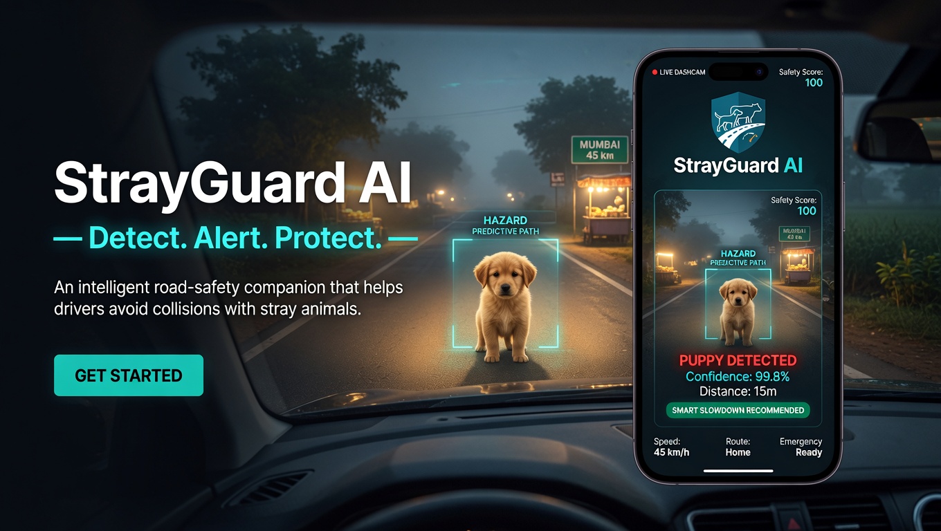 StrayGuard AI β Real-Time Animal Detection for Road Safety Project